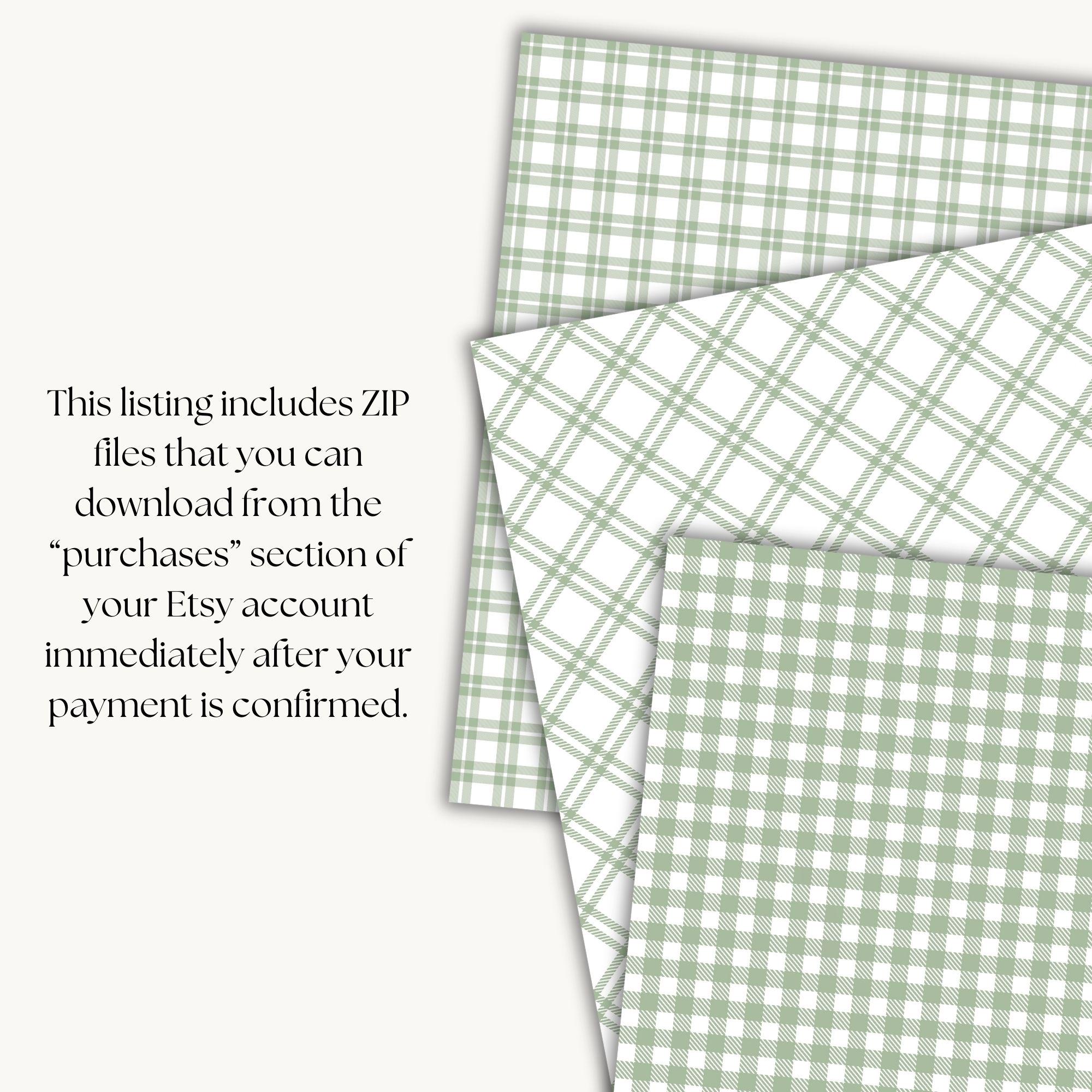 Pattern Page Green Green Plaid Digital Paper, Sage Green Backgrounds, Gingham Plaid ...