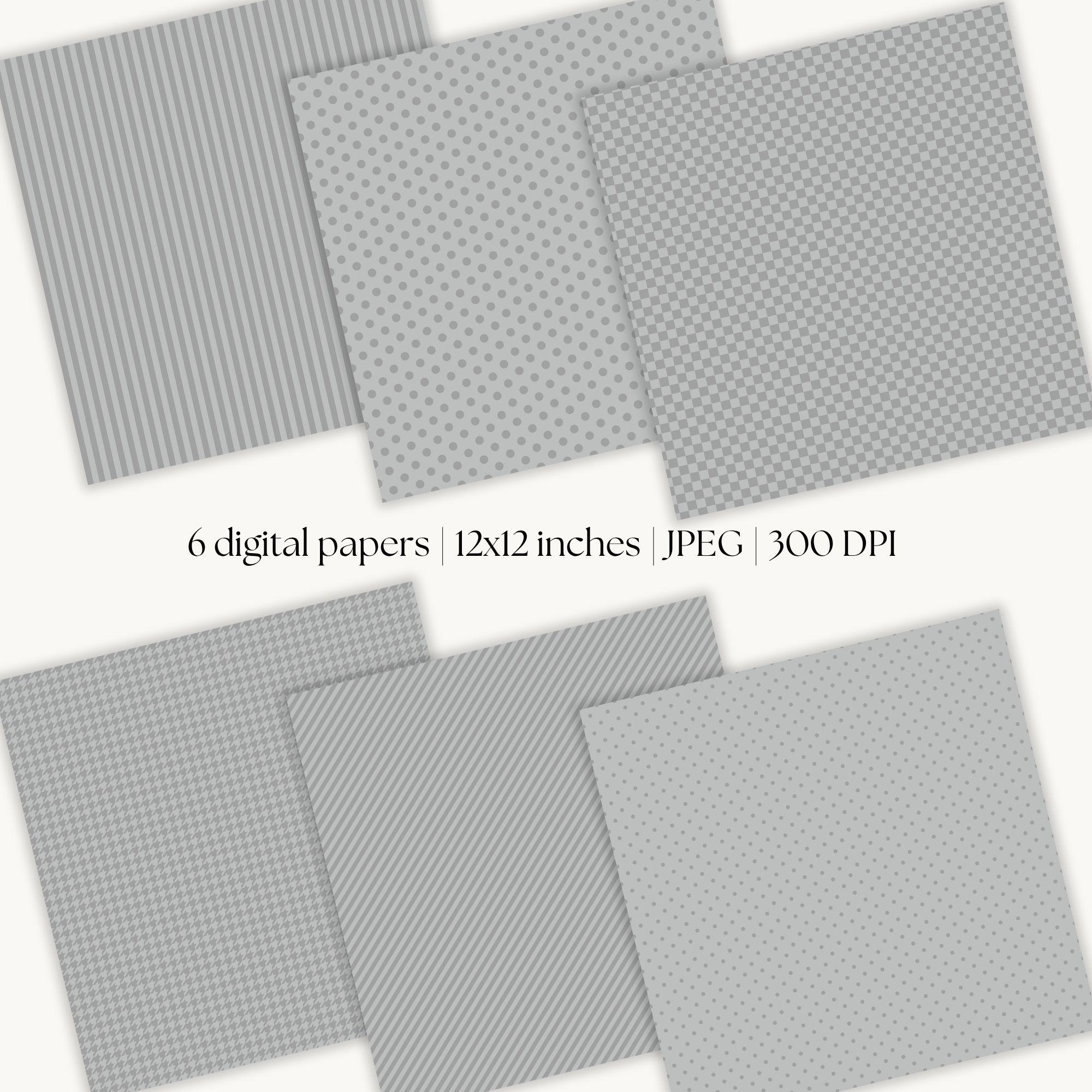 Grey Pattern Digital Paper Gray Digital Paper, Neutral Backgrounds, Polka Dots, Houndstooth ...
