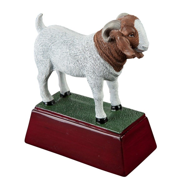 The GOAT Greatest of all Time Trophy with 4 lines of custom text