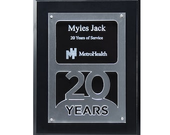 Anniversary 20 Years of Service Achievement Plaque