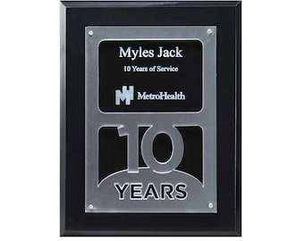 Anniversary 10 Years of Service Achievement Plaque