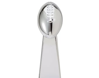 Chrome Lombardi Replica Super Bowl Trophy with 4 lines of custom text