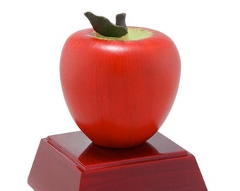 Apple Trophy with 3 lines of custom text