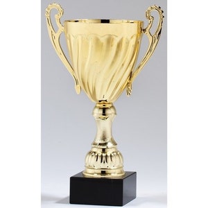 14.25&quot; Julietta Gold Trophy Cup with 3 lines of custom text