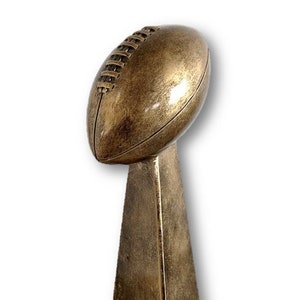 Gold Lombardi Replica Super Bowl Fantasy Football Trophy with 4 lines of custom text