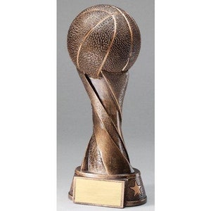 Basketball Spiral Trophy 7.25" with 3 lines of custom text