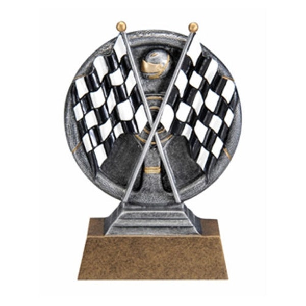Racing Flags MX500 Trophy with 3 lines of custom text