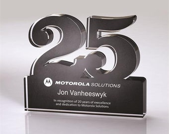 Freestanding 25 Year Service Award