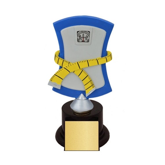Weight Loss Scale Biggest Loser Trophies With 4 Lines of Etsy