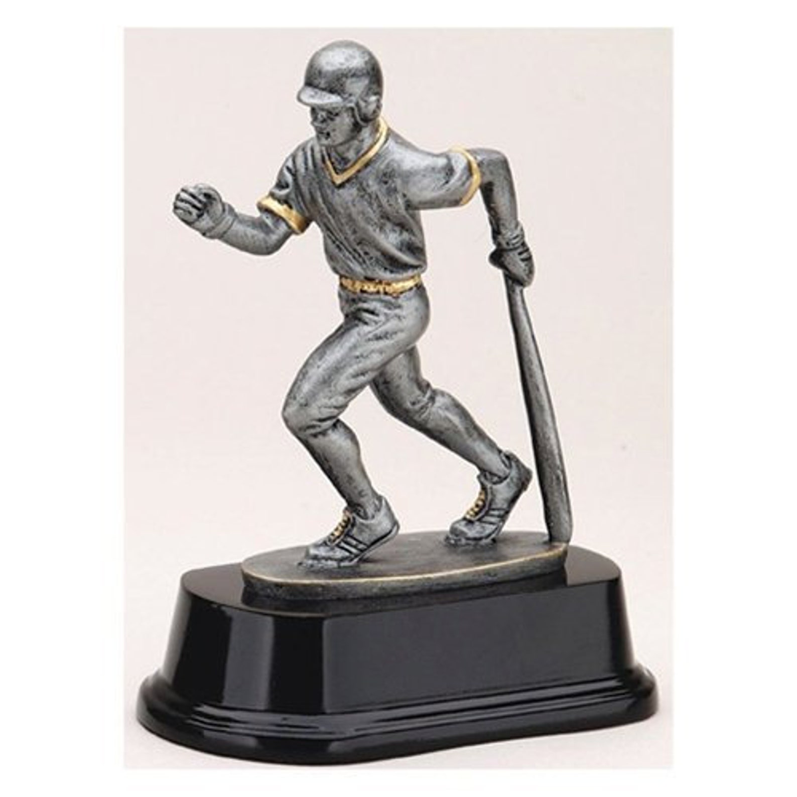 Baseball Bat Down Trophy With 3 Lines of Custom Text Etsy