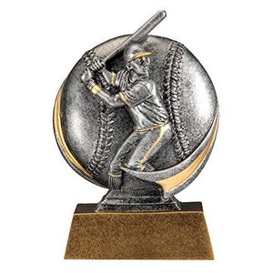 Male Baseball MX500 Series Trophy with 3 lines of custom text
