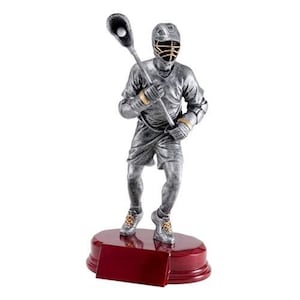 Male Lacrosse RFC Trophies with 4 lines of custom text