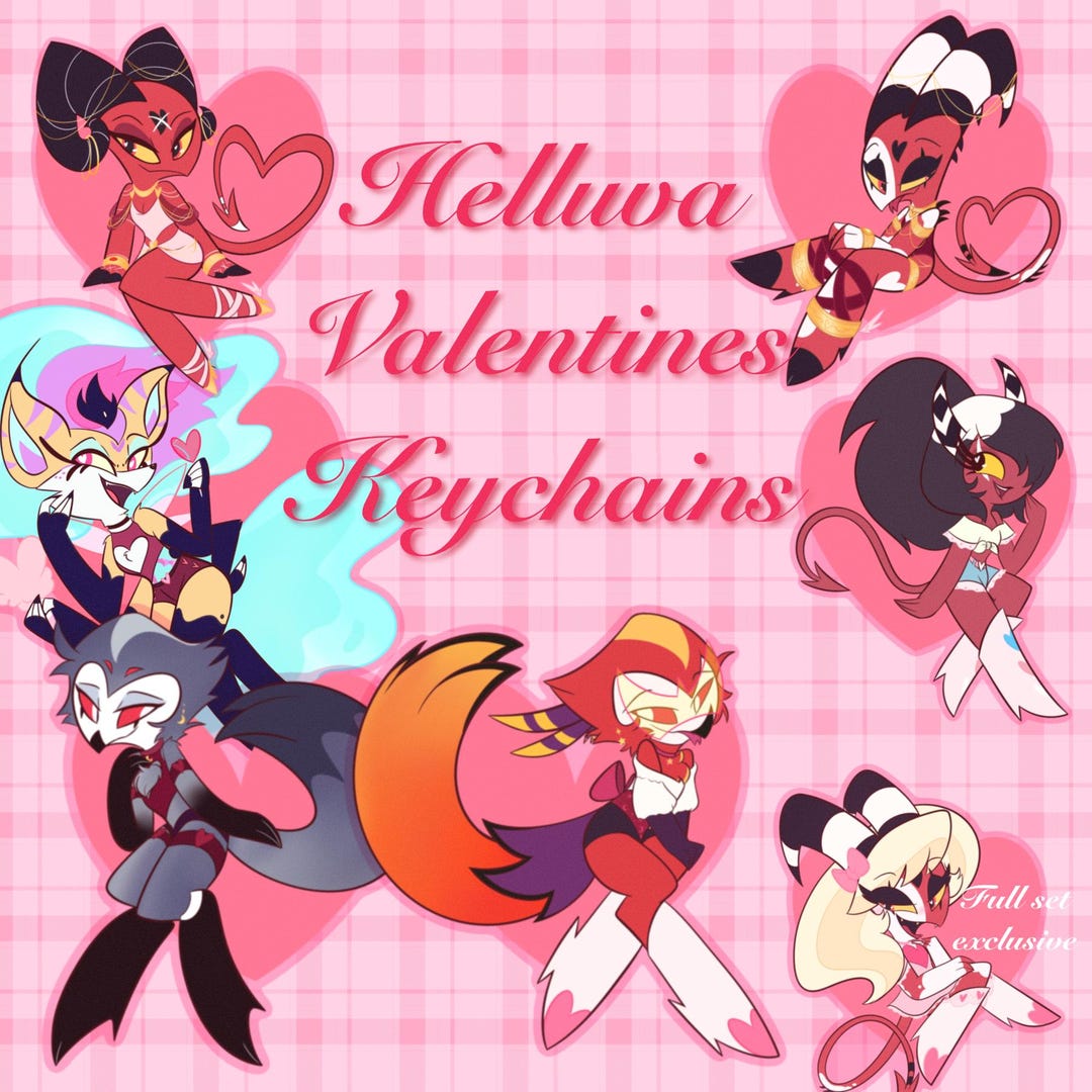 Helluva Valentine Keychains - Etsy