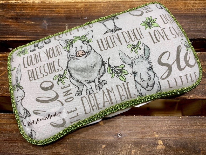 Farm Animals Custom Travel Baby Wipe Case Pattern