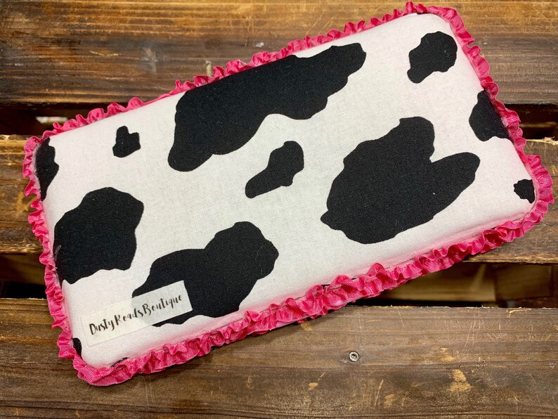 Cow Print Pink Custom Travel Baby Wipe Case Pattern