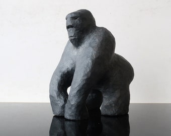 Keramikskulptur "Dämonischer Gorilla"