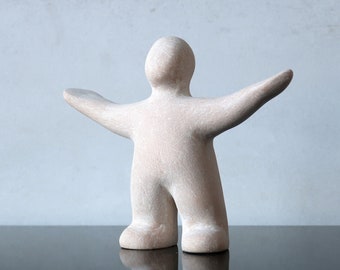 Miniature ceramic &quot;Spirit of Yes&quot; for Psychotherapy and Sand Play,  Play therapy tool, dynamic figurine, ceramic