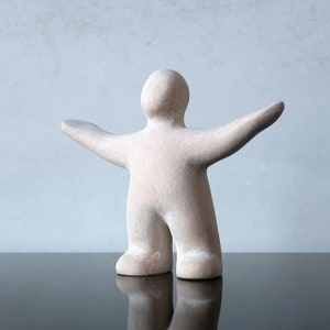 Miniature ceramic &quot;Spirit of Yes&quot; for Psychotherapy and Sand Play,  Play therapy tool, dynamic figurine, ceramic