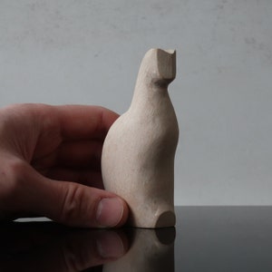 Ceramic sculpture Cat, home decor, gift, minimalist figure image 5