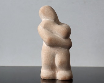 Ceramic figure &quot;Self-Compassion&quot; for Psychotherapy and Sand Play,  Play therapy tool, dynamic figurine, ceramic