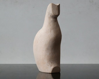 Ceramic sculpture "Cat", home decor, gift, minimalist figure