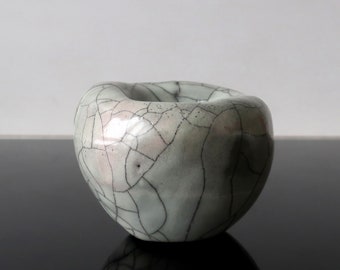 Small raku ceramic bowl