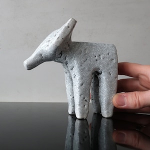 White Raku Elefant, Minimalism sculpture, Handmade Sculpture, Interior decor