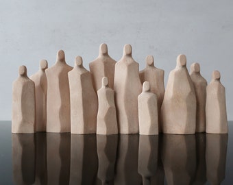 Abstracte keramische sculpturen, systemische sterrenbeeldfiguren, familieconstellatiebeeldjes