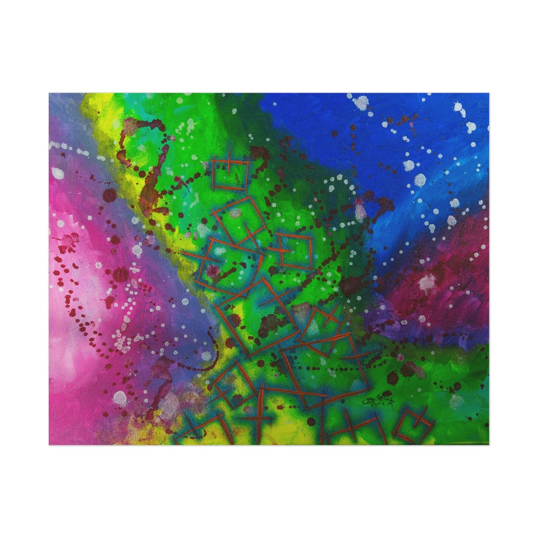 Painting "squares in Space" by Brock Wilmer | Abstract on Canvas, Space ...