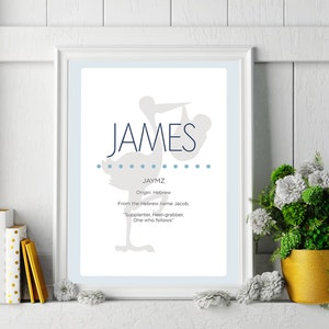 James - Baby Boy Name Print | Nursery Art Decor | Baby Shower Gift | Instant Digital Download | Printable