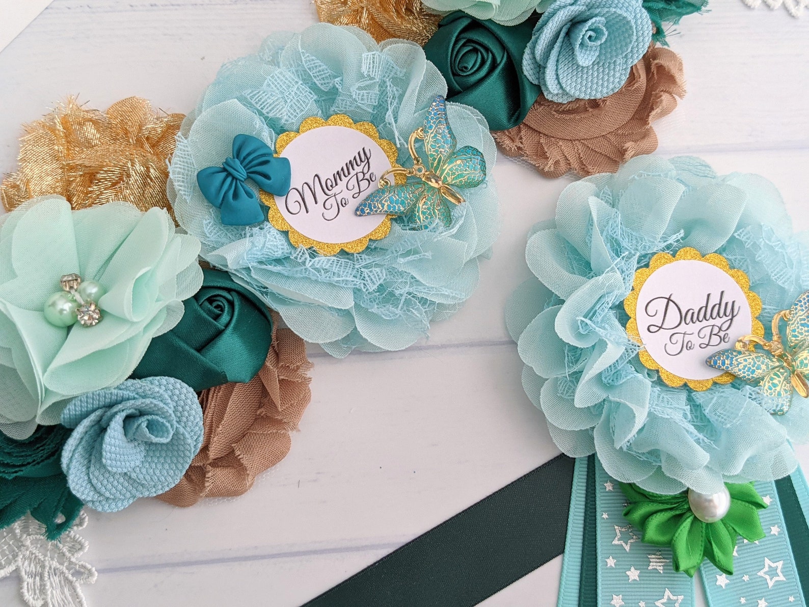 Woodland Baby Shower Sash Belt Green Dad to Be Pin Safari Etsy