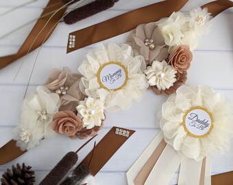 Rustic Baby Shower Sash, Fall Mommy To Be Sash, Ivory Beige Baby Bump Sash, Autumn Mom To Be Sash Belt, Pregnancy Belly Sash, Gender Reveal