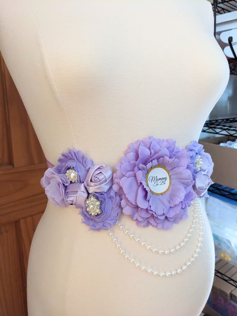 Babyhug Free Size Belt with Floral Print - Purple