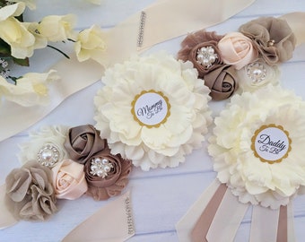 Boho Baby Shower Mommy Bump Schärpe, Boho Schwangere Erwartet Mutter Bauch Mutterschaft Schärpe, Mutterschafts Foto Prop Blume Schärpe Gürtel Boho
