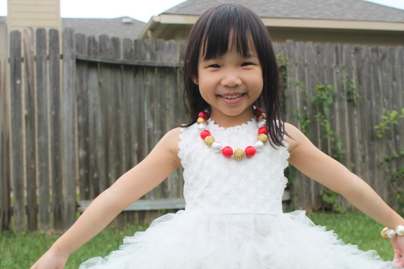 4T White Baby Girl Birthday Dress,4 Year Old Toddler Girl Party Dress,Wedding Flower Girl Outfit,Baby Girl Baptism Dress