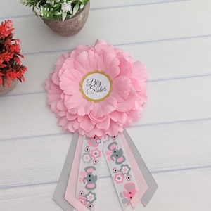 Cadeau souvenir grande soeur, épingle pour baby shower, ruban de faire-part de naissance, corsage faire-part de grossesse, cadeau de naissance saupoudrer pour frères et sœurs