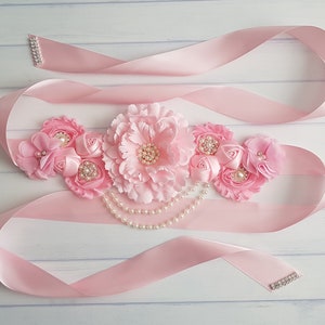 Mom To Be Sash Belt, Pink Mommy To Be Sash, Baby Bump Sash, Baby Belly Sash Belt, Baby Girl Shower Sash Belt, Pink Mom To Be Baby Bump Sash
