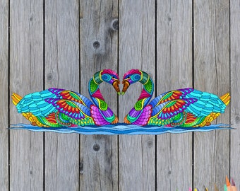 Download Swan Coloring Page Etsy