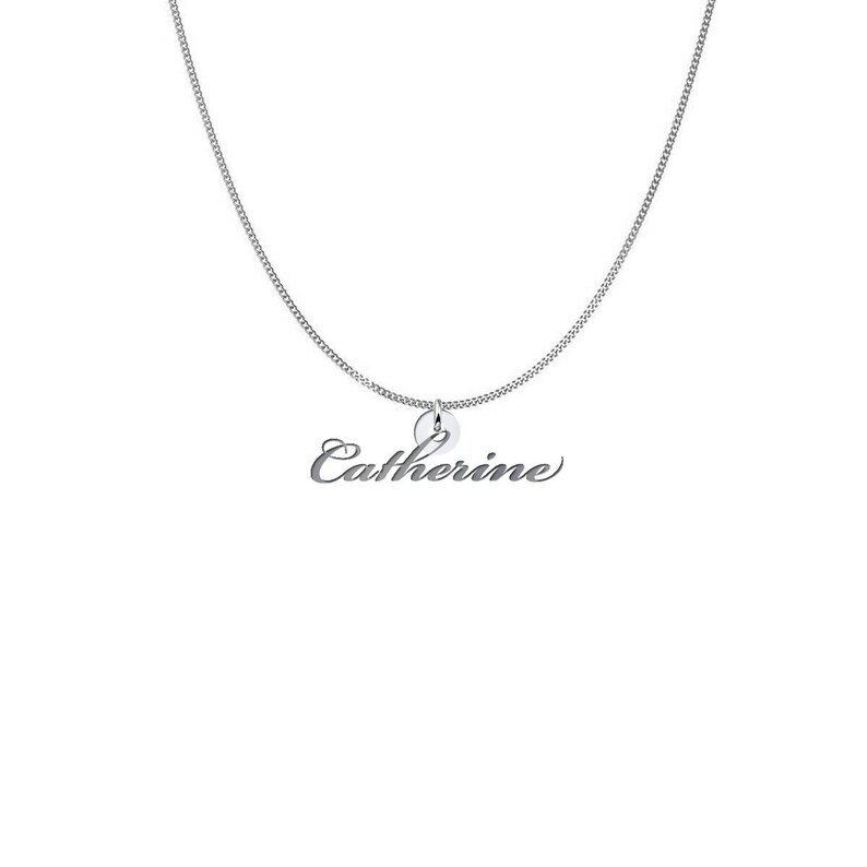 Personalized Name Necklace for Catherine Friendship Custom Initial Jewelry Sterling Silver Family Gift For Women Mom