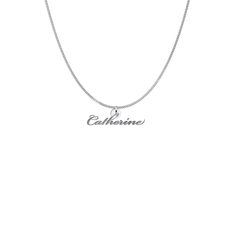 Personalized Name Necklace for Catherine Friendship Custom Initial Jewelry Sterling Silver Family Gift For Women Mom