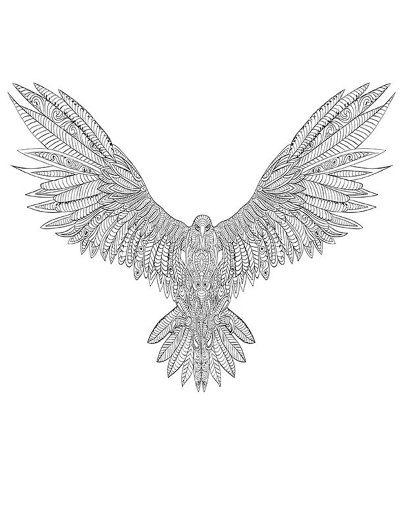 Eagle Printable Coloring Page For Adult | Etsy