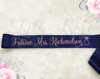 Bride Sash, Bridal Sash, Bachelorette Sash, Bride to be Sash, Mrs Sash, Future Mrs Sash, Bridal Shower Sash, Veil and Sash, Custom Sash