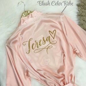 Bridesmaid Robes, Bridesmaid Gifts, Bride Robe, Personalized Robes, Bridal Party Robes, Silk Robes, Bride Gift, Robes image 1