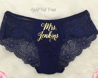 Bride Gift, Personalized Lingerie, Bachelorette Party Gift, Bridal Shower Gift, Panties, Personalized Underwear, Honeymoon Gift