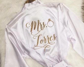 Bride Robe, Bridesmaid Robes, Wedding Robe, Getting Ready Robe, Bridal Shower, Wedding Robe Gift, Bride Gift, Wedding Gift, Mrs Robe