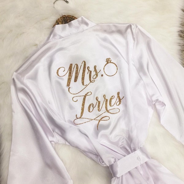 Bride Robe, Bridesmaid Robes, Wedding Robe, Getting Ready Robe, Bridal Shower, Wedding Robe Gift, Bride Gift, Wedding Gift, Mrs Robe