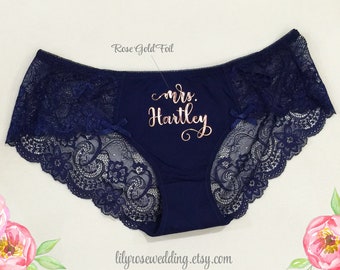 Personalized Lingerie, Bride Panties, Bridal Shower Gift, Mrs Panties, Personalized Panties Underwear, Honeymoon, Bachelorette, Bride Gift