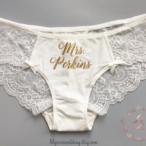 Personalized Lingerie, Bride Panties, Bridal Shower Gift, Mrs Panties, Personalized Panties Underwear, Honeymoon, Bachelorette, Bride Gift