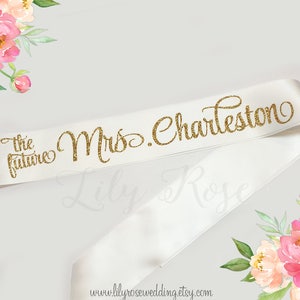 Bride Sash, Bridal Shower Sash, Bachelorette Sash, Bride to be Sash, Mrs Sash, Future Mrs Sash, Bachelorette Party, Custom Veil and Sash