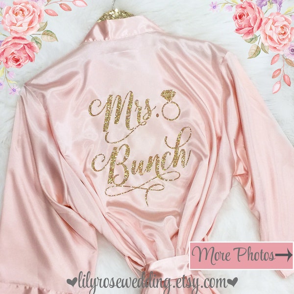 Personalized Bridesmaid Robes, Bride Robe, Bridal Party Robes, Wedding Robe, Getting Ready Robe, Bridal Shower, Bridal Robe, Mrs Robe